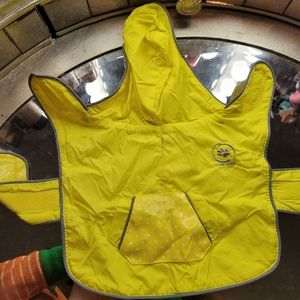 Reversible small dog rain coat